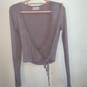 Urban Outfitters long sleeve wrap top